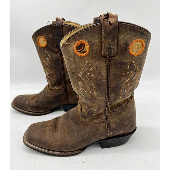 Masterson Boot Womens Cowboy Boots Size 6.5M Brown Leather Square Toe Western - Picture 9 of 16